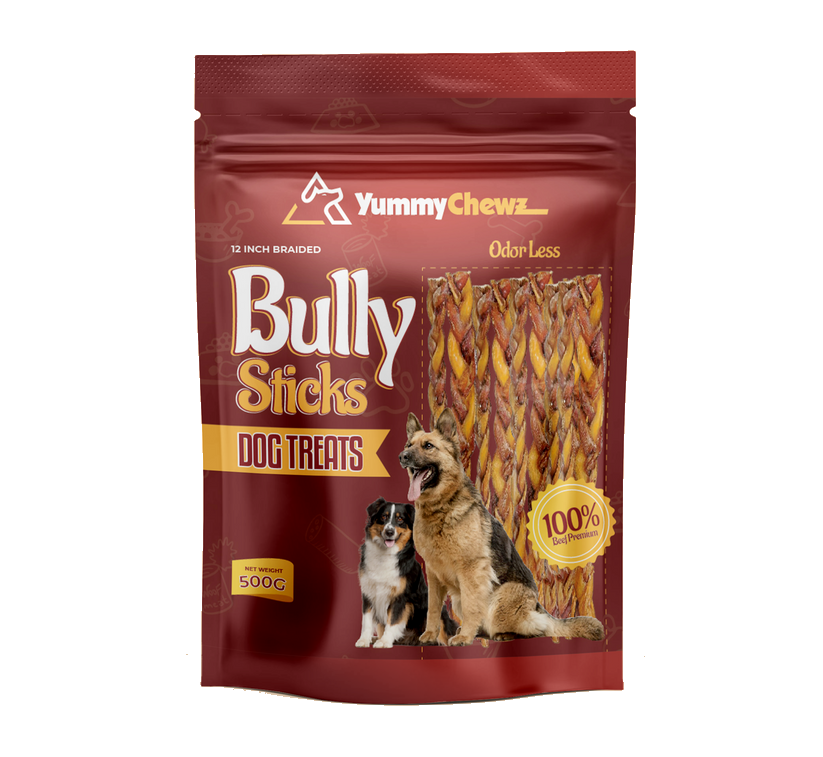 12 Inches Braided Bully Sticks