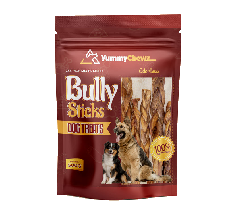 7-8 Inches Braided Bully Sticks