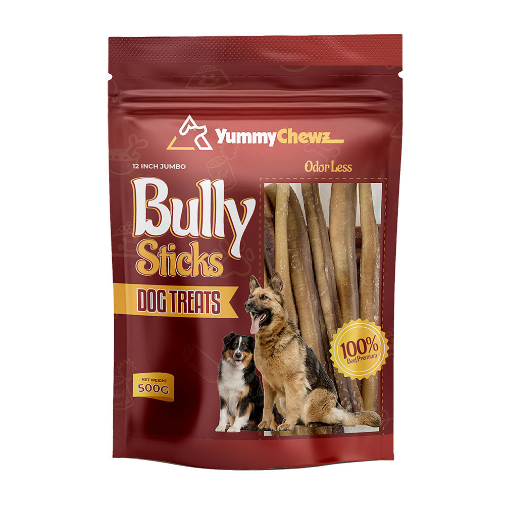 12 Inch Jumbo Organic Bully Sticks - Yummy Chewz