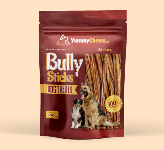 Bully Stick 12 inches standard (30-50 grams) Approx 12 count- $27.22/lbs - $2.49/count