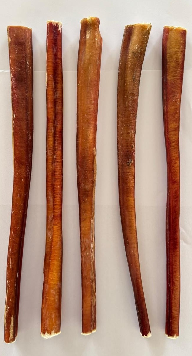 Bully Stick 12 inches standard (30-50 grams) Approx 12 count- $27.22/lbs - $2.49/count