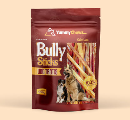 Bully Stick 12 inches thin (<30 grams) Approx 20 count- $23.59/lbs - $1.29/count