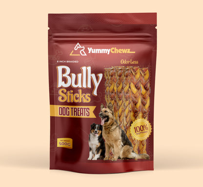 Bully Stick 6 inches braided- $24.95/lbs