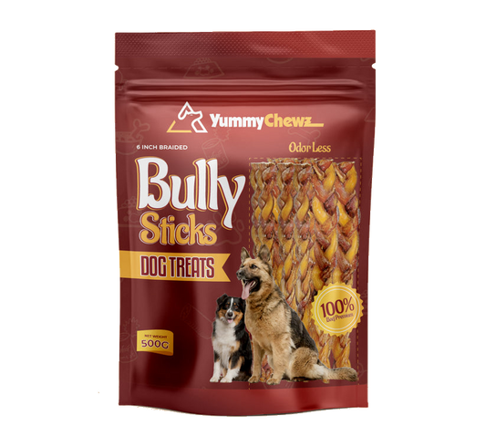 6 Inches Braided Bully Sticks