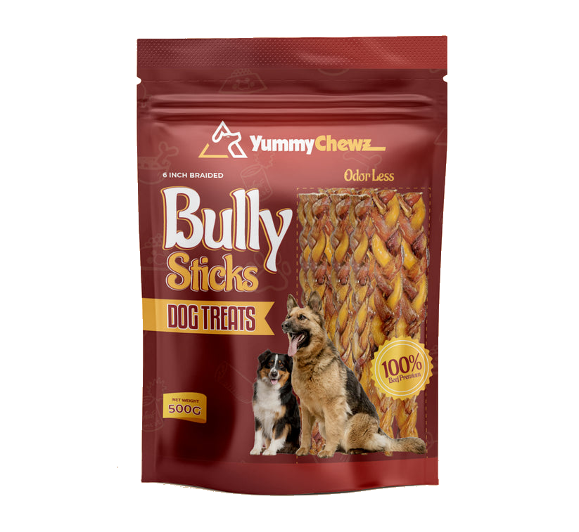 6 Inches Braided Bully Sticks