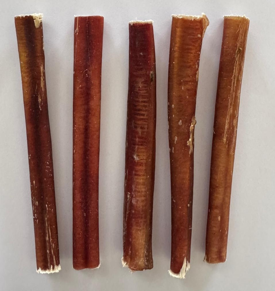 Bully Stick 6 inches thick (25-35 grams) Approx 18 count - $23.59/lbs -$1.44/count